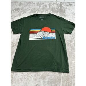 Island Crew Hawaii T-Shirt‎ Men's Size XL Green Short Sleeve Crew Neck EUC